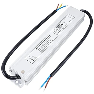 Imagen de VARICART Transformador AC 220V a 24V DC Exterior IP67 Impermeable LED 60W 2.5A Tensión Constante Driver Alimentación, Adaptador Para Tiras Luces Armarios Bombillas