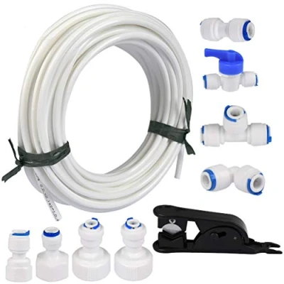 Imagen de FOCCTS 15 metros manguera de suministro agua tubo y kit conectores refrigerador para estilo europeo doble (1/4&quot;pipe)