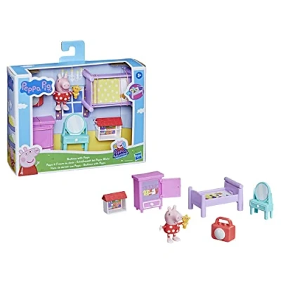 Imagen de Peppa Pig Hasbro habitación Juego de Accesorios Juguete para Preescolar, Incluye el Personaje 5 Accesorios, niños a Partir 3 años