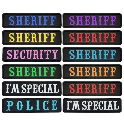 Imagen de parches de nombre bordados personalizables, 2 piezas para collar perro, gorras, bolsos, mochilas, chalecos, uniformes militares, equipos tácticos, coser y planchar