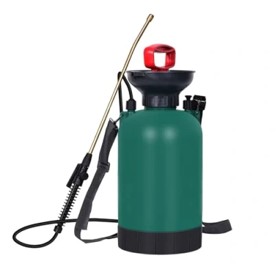 Imagen de HYCHIKA Pulverizador a Presión 5L, Sulfatadora Manual 5 litros, Mochila Fumigadora Plantas, Lanza de Acero Inoxidable, Boquillas Regulables, para Riego Plantas y Cuidado del Jardín