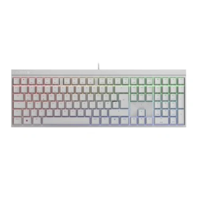 Imagen de CHERRY MX 2.0S, Teclado Gaming con Cable e Iluminación RGB, Distribución de Alemán (QWERTZ), Diseñado en Alemania, Switches RED Originales, Blanco
