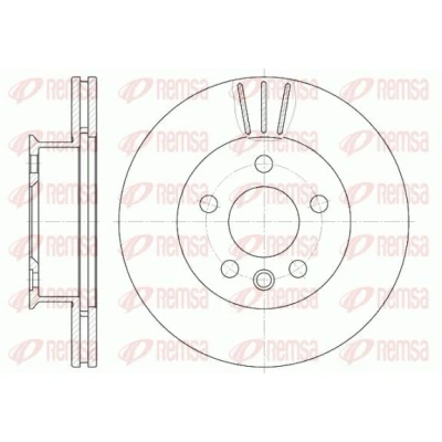 Imagen de REMSA 6416.10 Disco de freno Eje delantero 280, 280 24 5 ventilado VOLKSWAGEN: Transporter 4 Bus,