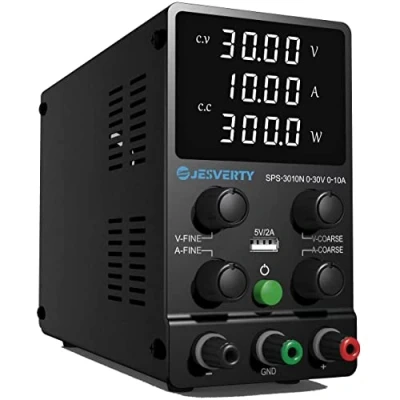 Imagen de Fuente de Alimentación Regulable 30V 10A DC Fuentes Laboratorio Alimentacion Banco Ajustable Pantalla LED 4 Dígitos Jesverty SPS 3010N