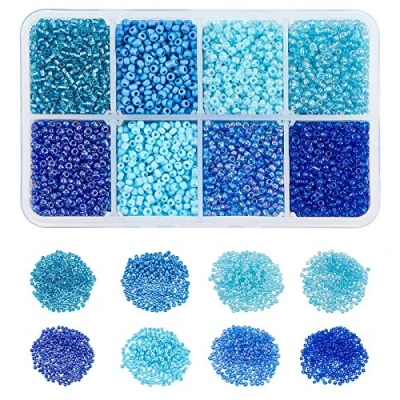Imagen de NBEADS 1 Caja (sobre 12500pcs) 12/0 Ceilán Cristal Redondo Seed Beads Loose Spacer para Joyas Hacer