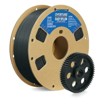 Imagen de OVERTURE Filamento Nylon de 1,75 mm, bobina 1 kg (2,2 libras), precisión dimensional +/ 0.02mm(Gris)
