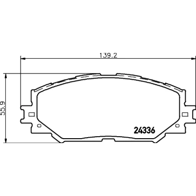 Imagen de HELLA 8DB 355 006 861 Juego de pastillas freno no preparado para indicador desgaste TOYOTA: RAV4 III SUV, Auris Hatchback, Yaris Hatchback