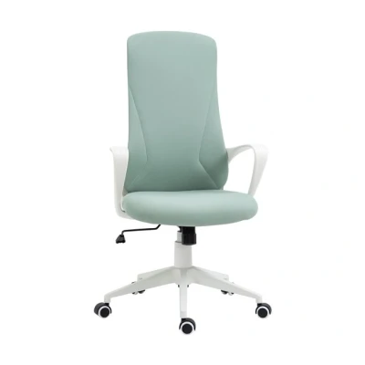 Imagen de Vinsetto Silla de Oficina Giratoria Escritorio Juvenil con Altura Ajustable Función Basculante Reposabrazos y Respaldo Alto 62x56x110 119,5 cm Verde
