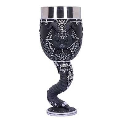 Imagen de Nemesis Now Cult Cuties Pawzuph copa de 19,5 cm, resina/acero inoxidable, negra, bonita gato con cuernos, inserto acero inoxidable extraíble, fundido en la mejor resina, pintado a mano