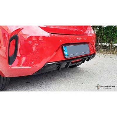 Imagen de Faldón parachoques trasero (Difusor) compatible con Opel Corsa F GS Line 2019 (con escape único) (ABS)