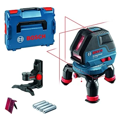 Imagen de Bosch Professional Nivel láser GLL 3 50 (láser rojo, interior, alcance con receptor LR2: m, 4 pilas AA, soporte giratorio, BM1, L BOXX)