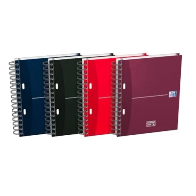 Imagen de Oxford Essentials Pack de 5 cuadernos en espiral doble, tapa extradura, A5