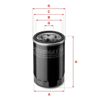 Imagen de Filtro de aceite SOFIMA S3596R