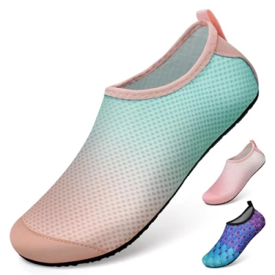 Imagen de WateLves Secado Rápido Zapatos de Agua Hombre Mujer Escarpines Deportes Acuáticos Playa Calzado Surf Baño Gr.36 51(Negro Love 40/41)