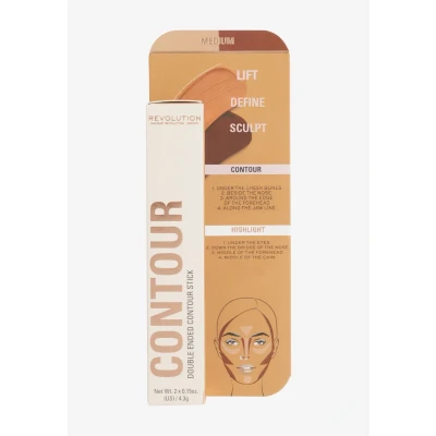 Imagen de Revolution Beauty London Contorno e Iluminador en Crema Dúo, Define los Pómulos y Esculpe el Rostro, Vegano Sin Crueldad, Medio, 2,4 g