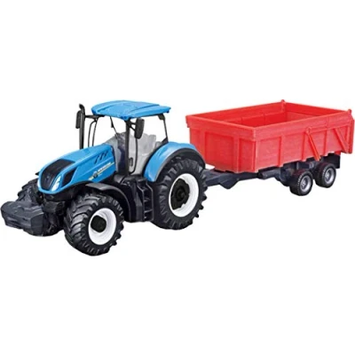 Imagen de Bburago B18 31658 New Holland T7.315 Tractor con Remolque basculante 10 cm, Azul