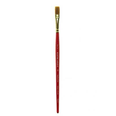 Imagen de Winsor &amp; Newton Sceptre Gold II Pincel Plano con Mango Corto, Rojo, 1/4&quot; 6 mm