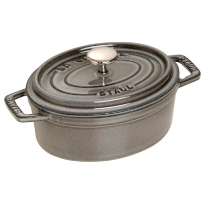 Imagen de STAUB Cacerola/Cocotte de Hierro Fundido Ovalada, 17 cm, 1 L, Gris grafito