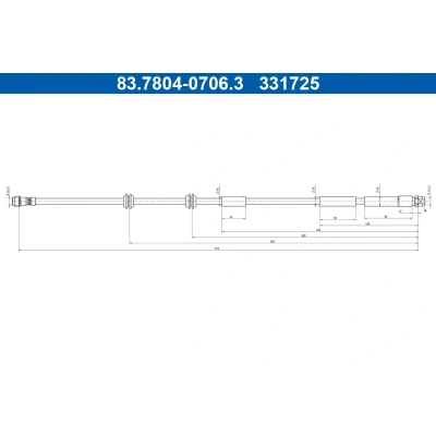 Imagen de ATE 83.7804 0706.3 Latiguillos de Freno 670mm