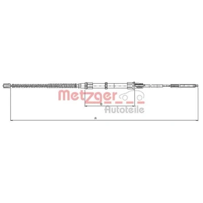 Imagen de METZGER 10.7405 Cable de Freno Mano Atrás izquierda, derecha, izquierda 1498/935 Tambor COFLE VOLKSWAGEN: Golf 3, 3 Cabrio, Vento