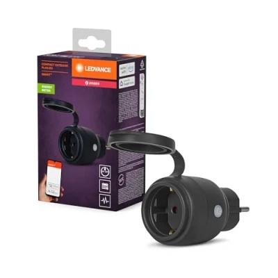 Imagen de LEDVANCE SMART+ ZigBee Outdoor Plug, enchufe exterior compactoa, convierte los dispositivos convencionales en inteligentes, controlable a través de Alexa, Google y otras pasarelas Zigbee, pack 4