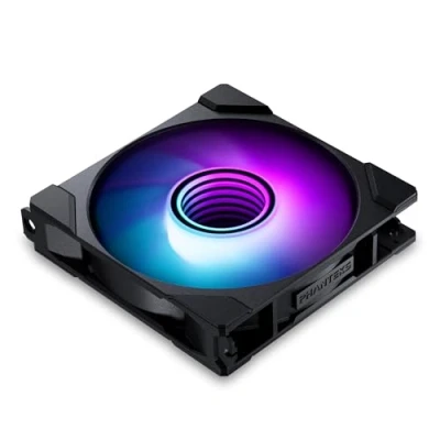 Imagen de Ventiladores de refrigeración alto rendimiento Phanteks M25 120 Gen2 Reversed Blade, mm ARGB, chasis ventilador unificado con Daisy Chain, concentrador Infinity Mirror, conexión cable