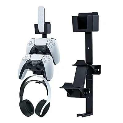 Imagen de Mcbazel Soporte de Pared para Controlador Juegos Dual, Suspensión Montaje en Universal y Auriculares PS5 / PS4 Xbox One/NS Switch