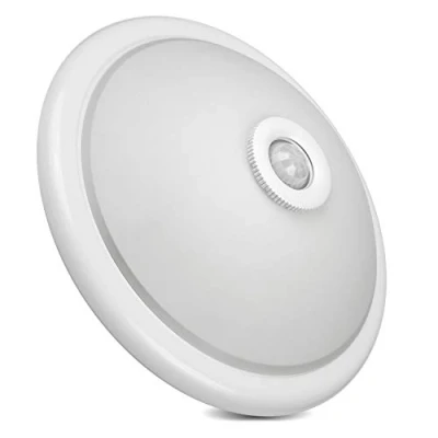 Imagen de Maclean Plafón con sensor de movimiento y crepúsculo Luz interior Lámpara PIR iluminación máx.40W IP20 360 E27