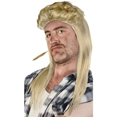 Imagen de Peluca Mullet Pimp Rubio Morena Gris Negro (Rubio Claro)