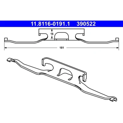 Imagen de Muelle, pinza de freno ATE 11.8116 0191.1