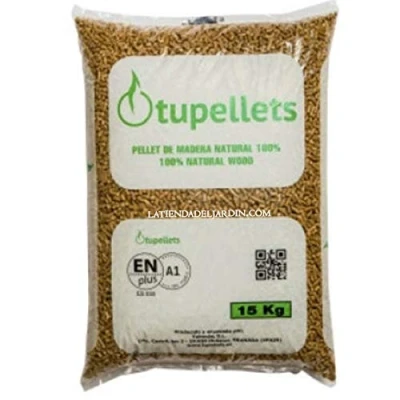 Imagen de Suinga 15 Kg Pellet de Madera NATURAL100% para calefaccion. Uso Práctico, Conveniente y Eficiente.