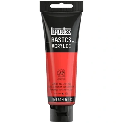 Imagen de Liquitex Basic Acrylic Tubo De Pintura Acrílica, 118 ML, Rojo (Tono Cadmio Claro Nuevo)
