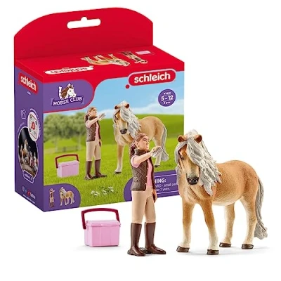 Imagen de schleich 41431 Cuidadora de caballos con yegua poni islandesa, a partir 5 años, HORSE CLUB playset, 19 x 17 cm