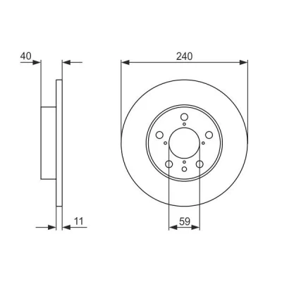 Imagen de BOSCH 0 986 478 444 Disco de freno 240,5 11 5 98 macizo aceitado con tornillos ALFA ROMEO: GTV, Spider