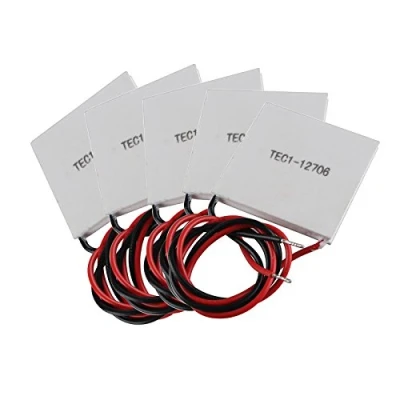 Imagen de HALJIA 5 pcs TEC1 12706 Disipador de Calor termoeléctrico refrigeración Peltier Placa módulo 12 V 60 W