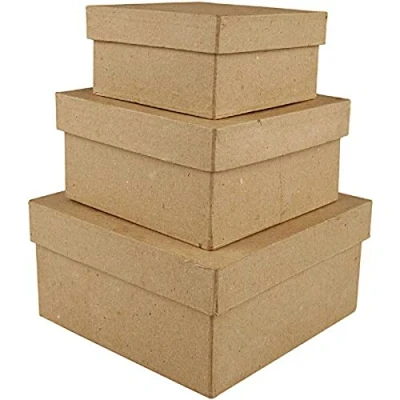 Imagen de Creativ Cajas de cartón (cuadrada, 10 x 12,5 15 cm, 3 unidades)