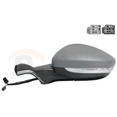 Imagen de espejo retrovisor Van Wezel 4034815 izquierda imprimado, cromado completo, convexo, para ajuste elect. espejo, abatible eléctricamente, calefac