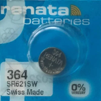 Imagen de 2 pilas Renata para reloj de pulsera, fabricación suiza, dióxido plata, sin mercurio, 1,55 V, larga vida útil