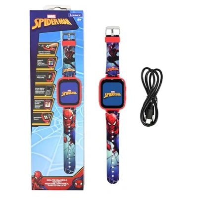 Imagen de Lexibook, Spider Man, Reloj Selfie, Pantalla táctil HD, Cámara 720p, Reproductor MP3, Altavoz Integrado, Dictáfono, Podómetro, 5 Juegos (DMW070SP)