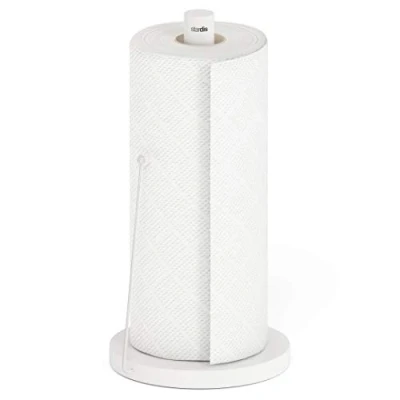 Imagen de stardis Portarrollos de Cocina Simply Acero Inoxidable Cepillado Mate, Estable y Duradero (Blanco)