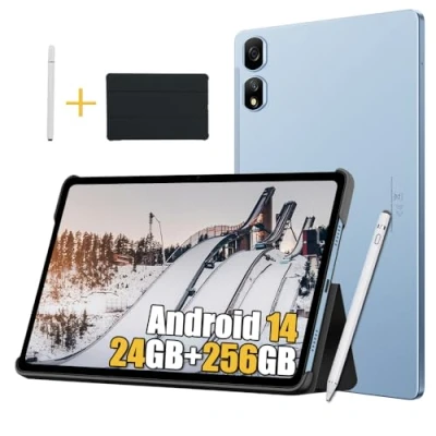 Imagen de Blackview Tab16PRO Juegos Tablet 11 Pulgadas, 24GB+256GB+2TB Android 14 Gaming Tablet, 4G LTE + 5G WiFi PC, 2K FHD+, 7700mAh, 13MP, Modo PC,Tipo C, Bolígrafo Inteligente Funda