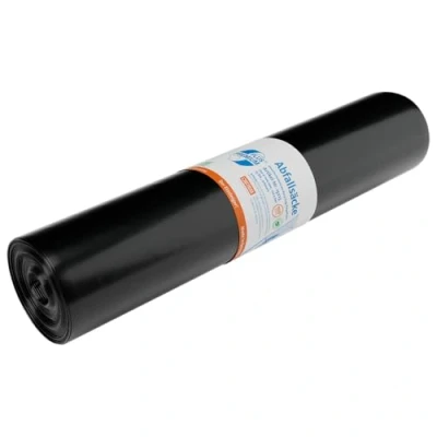 Imagen de DEISS PREMIUM PLUS Bolsas de basura negras 120 litros, 700 x 1100 mm