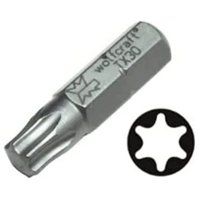 Imagen de wolfcraft Set de puntas, TORX® (T 1040), 7 piezas I 2447000 puntas Solid distintos tamaños