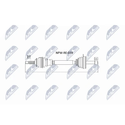 Imagen de NTY NPW RE 039 Árbol de transmisión Eje delantero Caja cambios manual, 5 marchas DACIA: Sandero I, Logan I Berlina