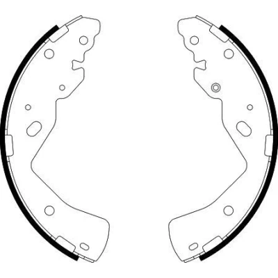 Imagen de HELLA 8DB 355 038 211 Zapatas de freno 270 56,5 sin palanca mano con accesorios FORD: Ranger Mk3