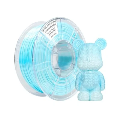 Imagen de iBOSS filamento de impresión 3D PLA Plus (PLA+) seda gradiente 1,75 + / 0,02 mm, bobina 1 kg (2,2 libras) Pro bicolor apto para la mayoría impresoras FDM (degradado azul）