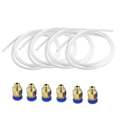 Imagen de S SIENOC 4 x Tubo de teflón PTFE 1M (2 mm mm) + 6 PC4 M6 conector rápido roscado neumático