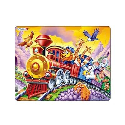 Imagen de Larsen US14 Animales del zoológico en un Viaje Tren, Puzzle de Marco con 30 Piezas