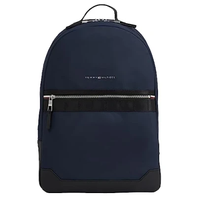 Imagen de Tommy Hilfiger Hombre Mochila Elevated Nylon Equipaje de mano, Multicolor (Space Blue), Talla Única