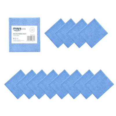 Imagen de Maya Bayeta Fast 200G. Multiusos 100% Microfibra. Limpieza Sin Marcas para Cualquier Superficie. Pack de 12 Unidades (Azul)